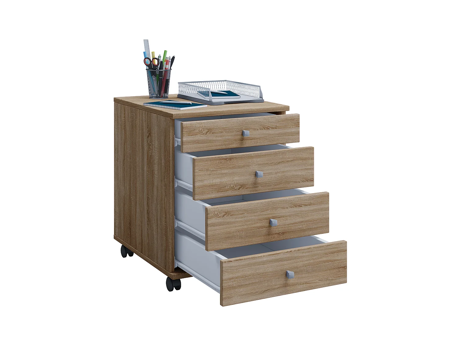 Roll Container Lona Sonoma oak (Sägerau) H. 57 x W. 42 x D. 50 cm