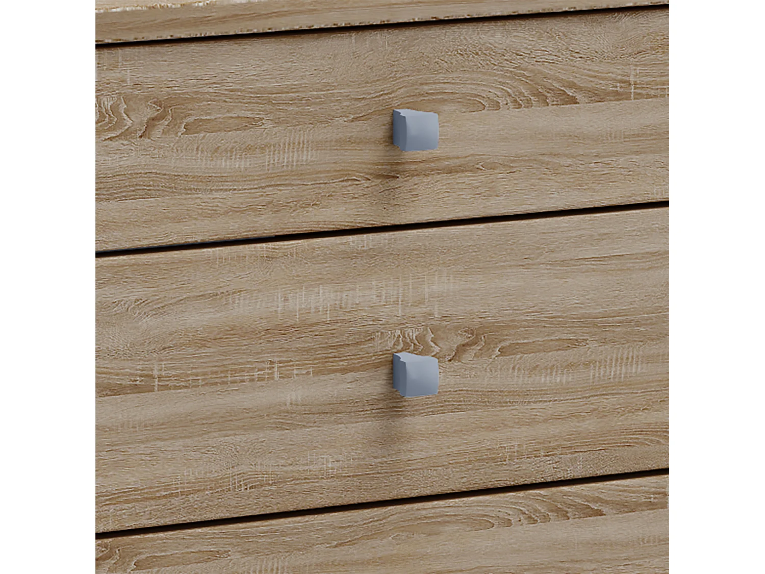 Lona Bureau Commode de bureau sur roulettes avec 4 tiroirs, imitation chêne Sonoma.