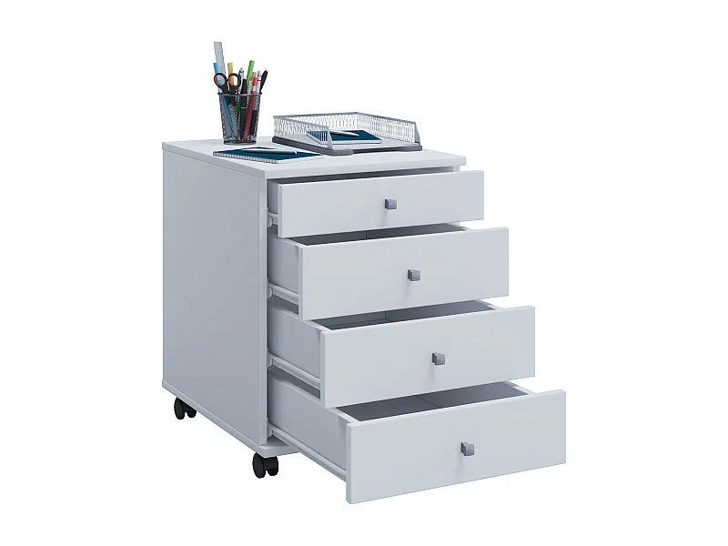 Roll Container Lona White H. 57 x W. 42 x D. 50 cm