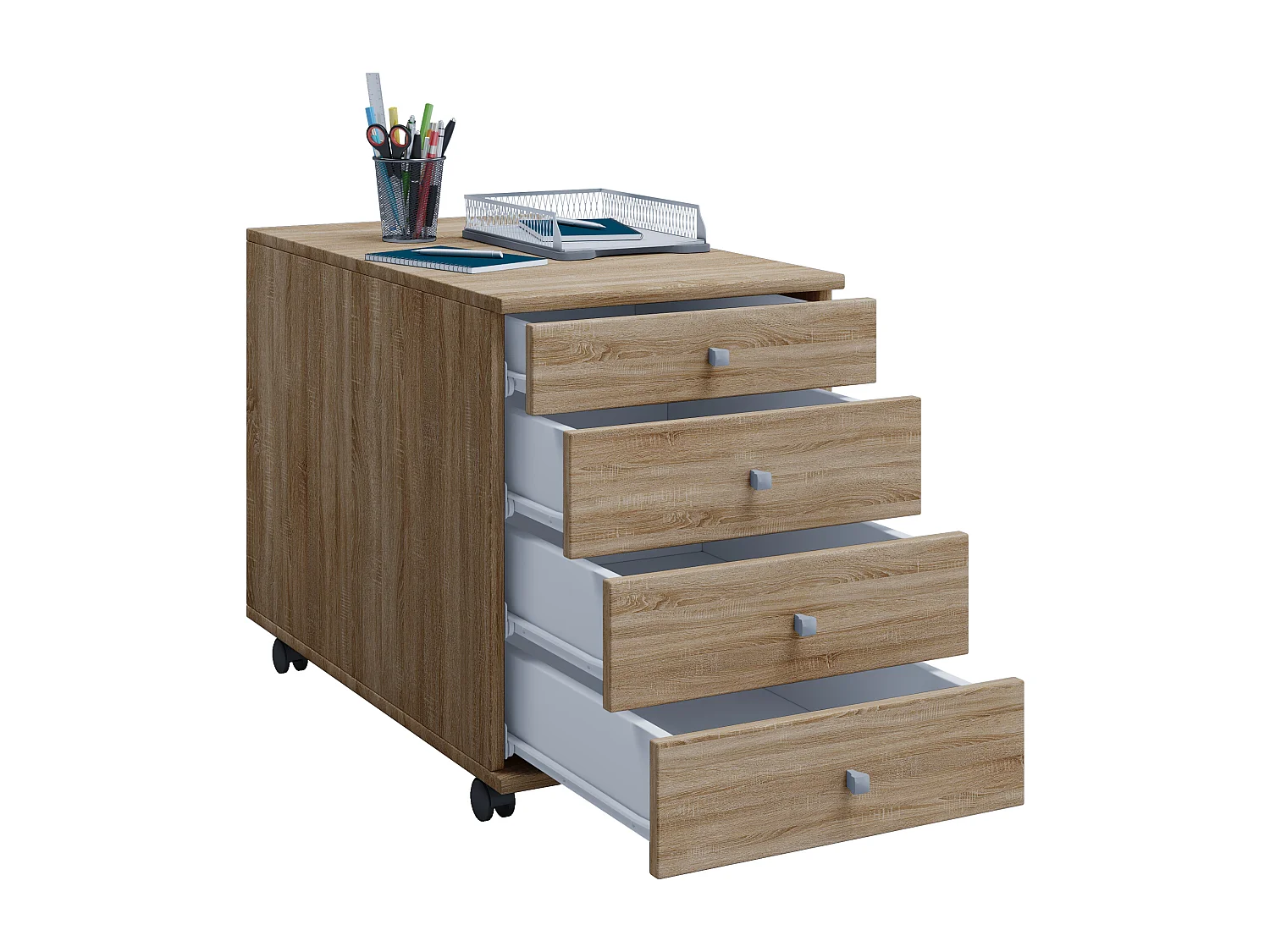 Roll Container Lona Sonoma Oak H. 57 x W. 42 x D. 75 cm