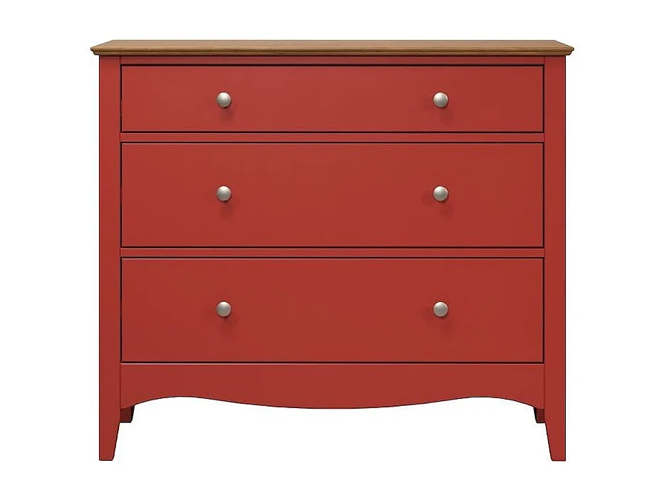 Lissabon Kommode 2, 1 Schublade rot,braun.