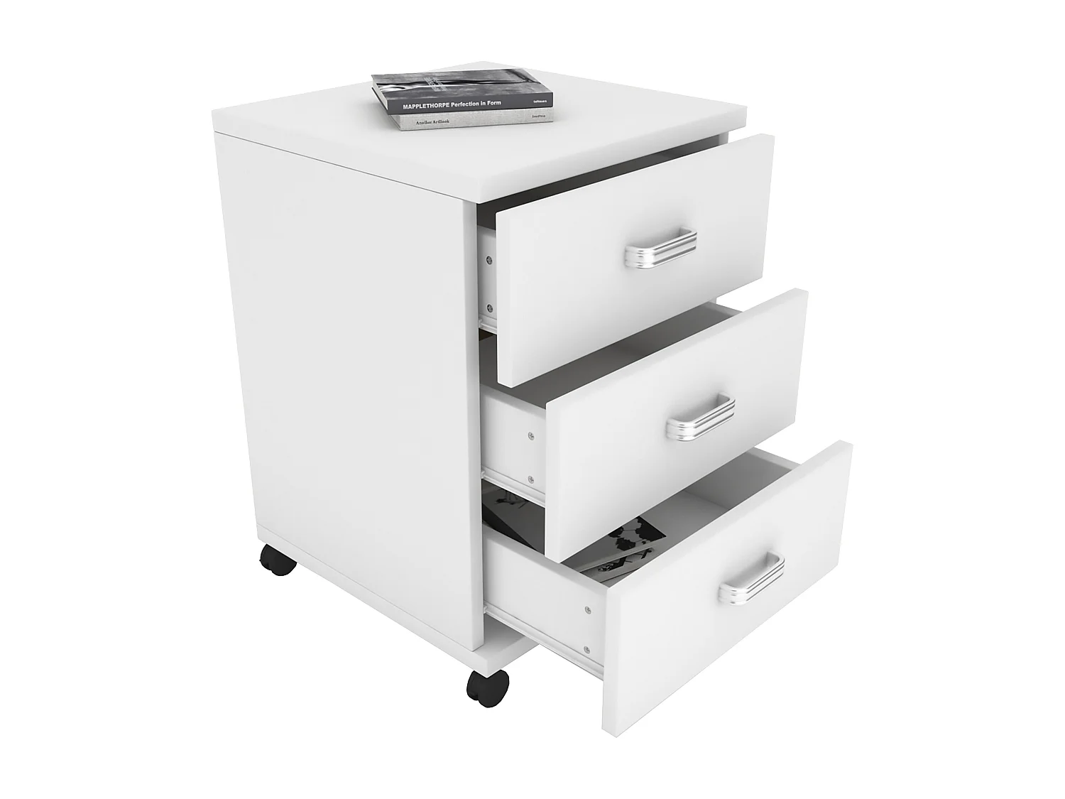 Cassetto contenitore a rulli in legno Tobila