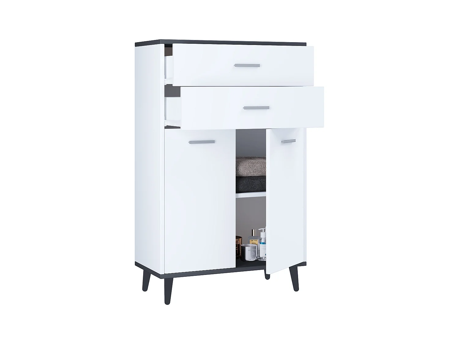 Bois Highboard Commode Tiroir Lindas