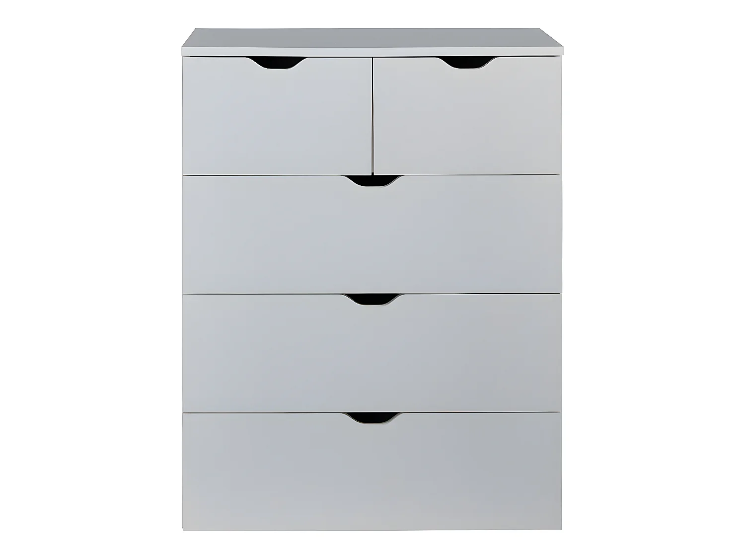 Basix Commode à 5 tiroirs, blanc.