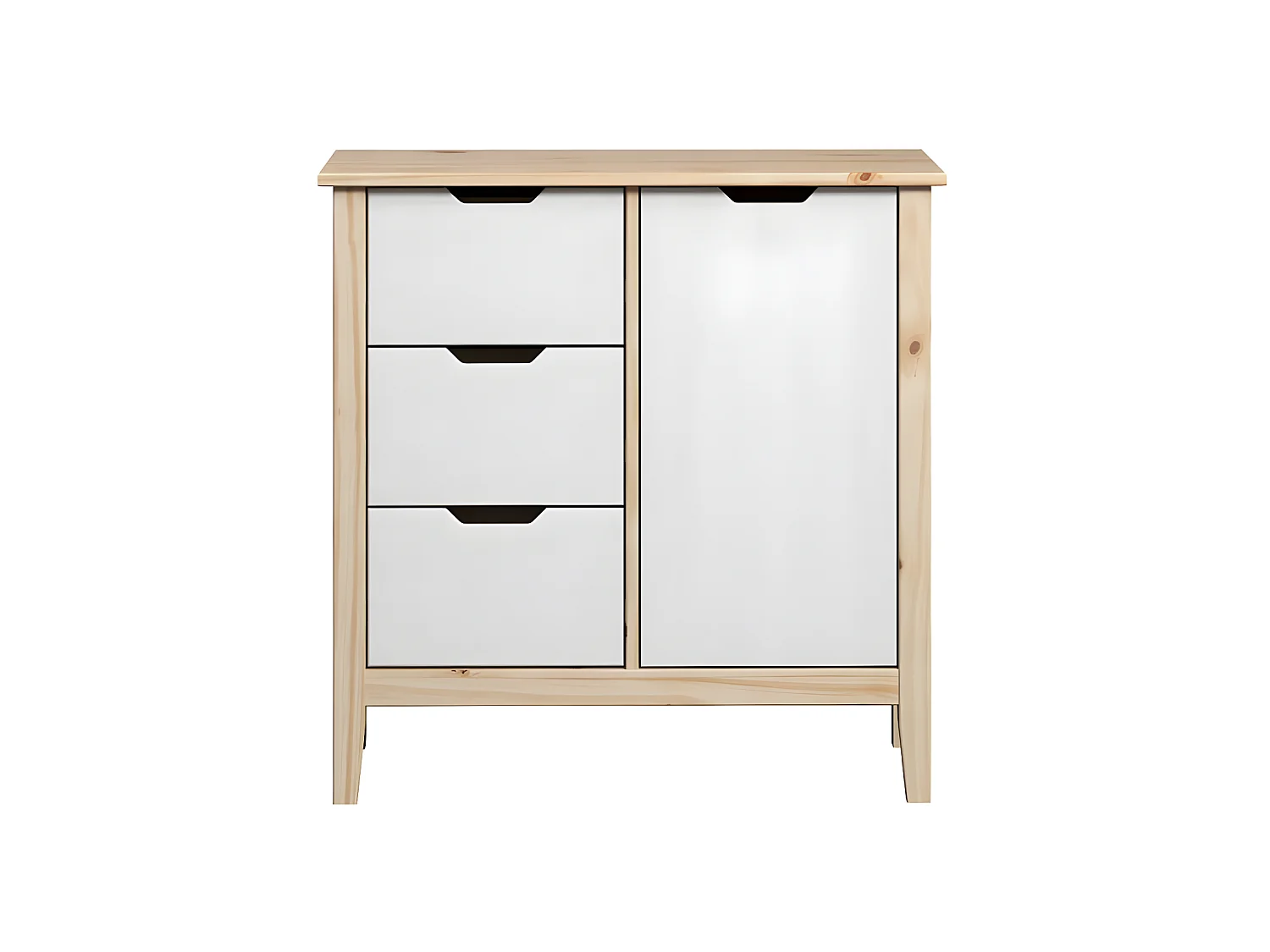 Latera kommode 3 laden, 1 deur wit.