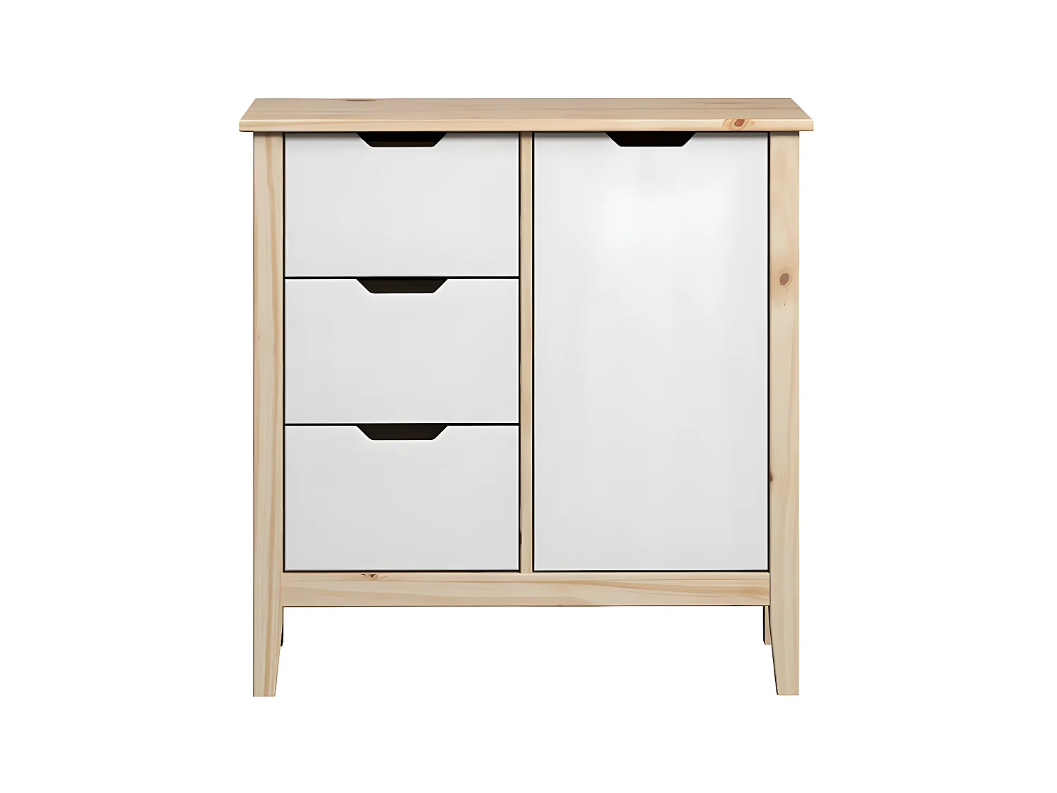 Latera kommode 3 laden, 1 deur wit.