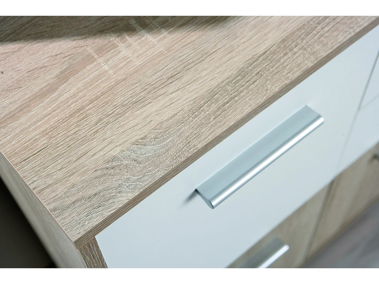 Edsam Commode, 3 portes, 2 tiroirs, imitation chêne Sonoma.