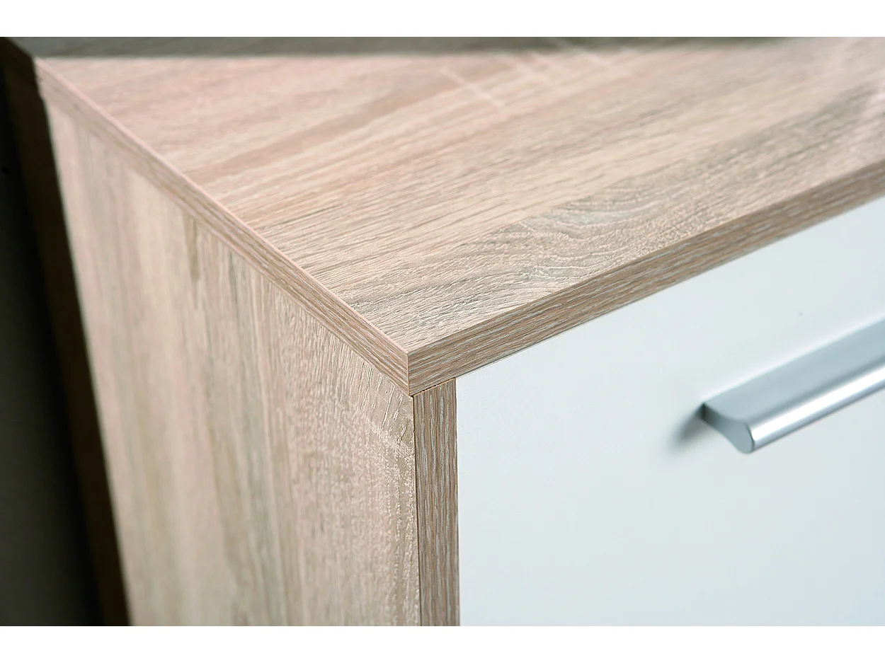 Edsam Commode, 3 portes, 2 tiroirs, imitation chêne Sonoma.