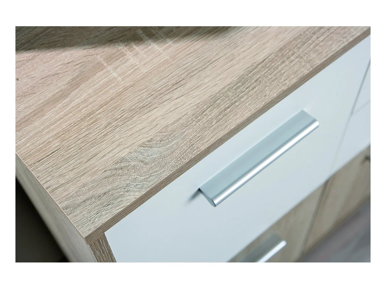 Edsam kommode 3 deuren, 2 lades Sonoma eiken decor.