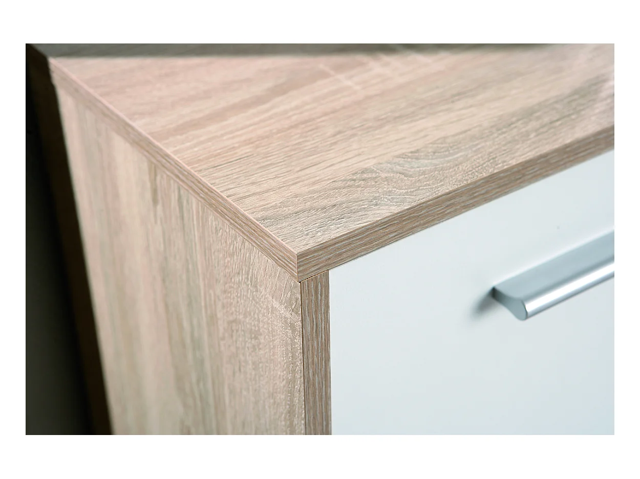 Edsam kommode 3 deuren, 2 lades Sonoma eiken decor.