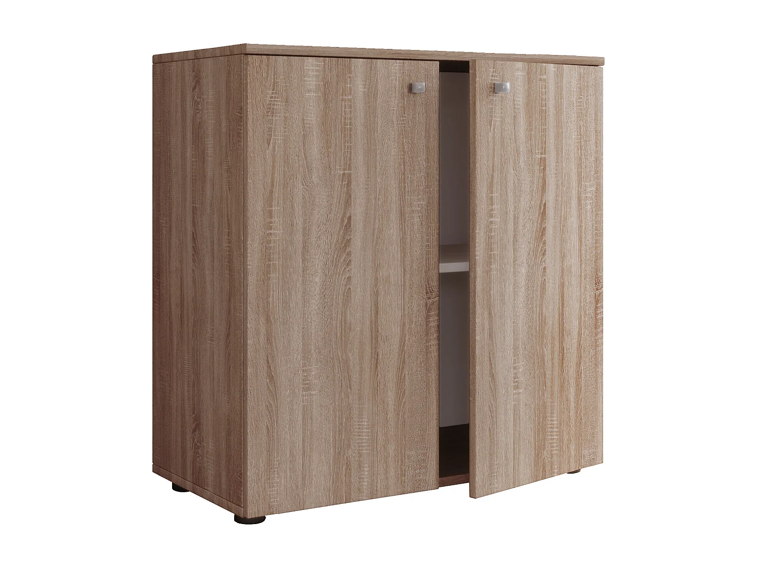 Baú de gavetas e painéis laterais Vandol Carvalho Sonoma (Sägerau) A. 75 x L. 70 x P. 36 cm