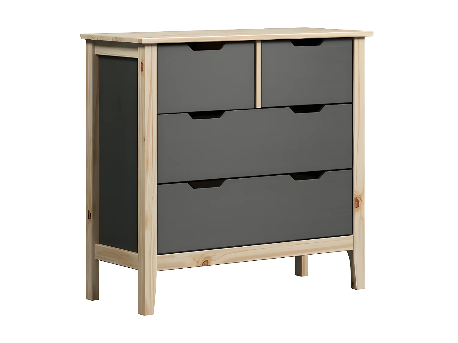 Latera kommode 2, 2 laden grijs.