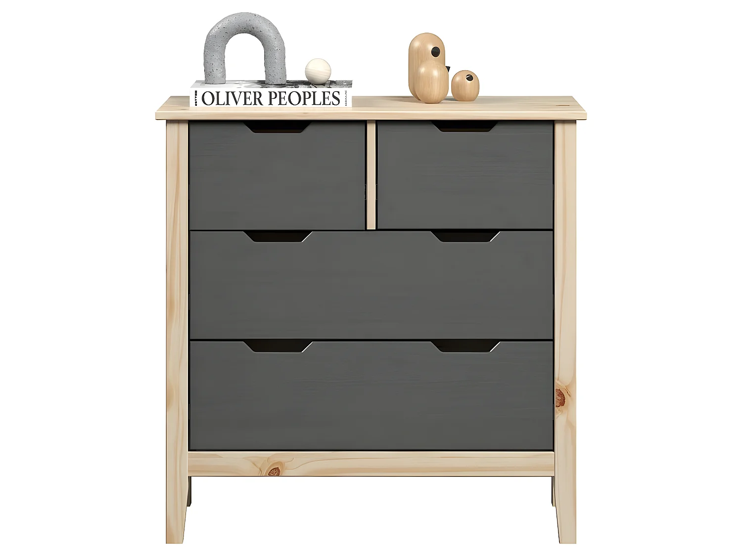 Latera kommode 2, 2 laden grijs.