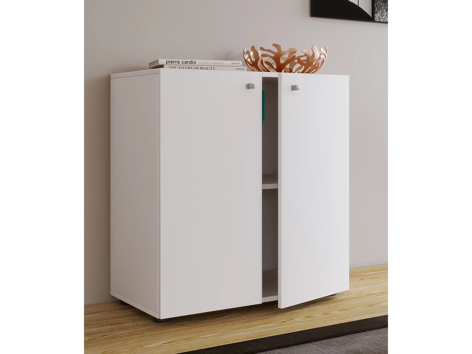 Chest of drawers & sideboards Vandol White H. 75 x W. 70 x D. 36 cm