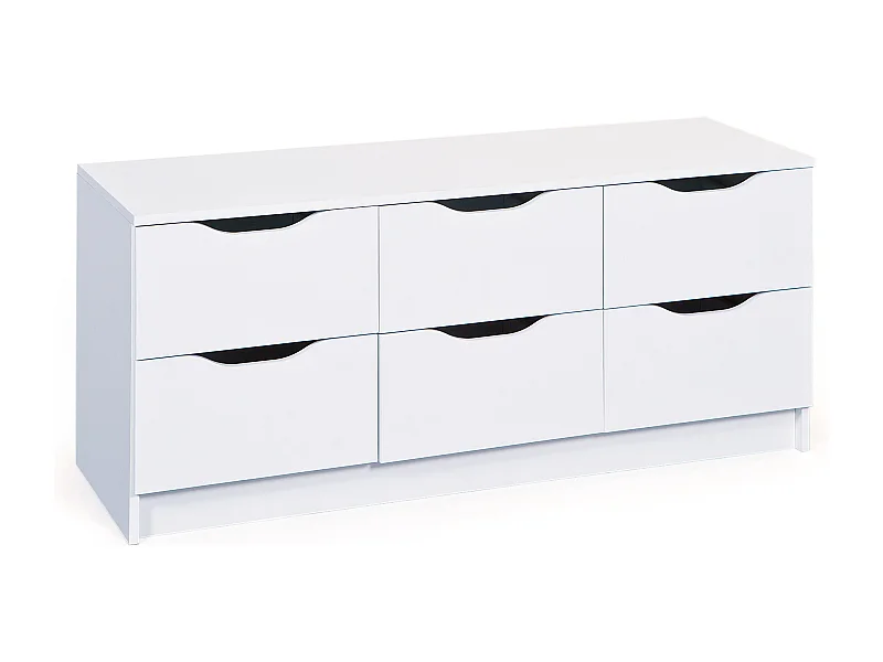 Wung Kommode 6 Schubladen, weiss.