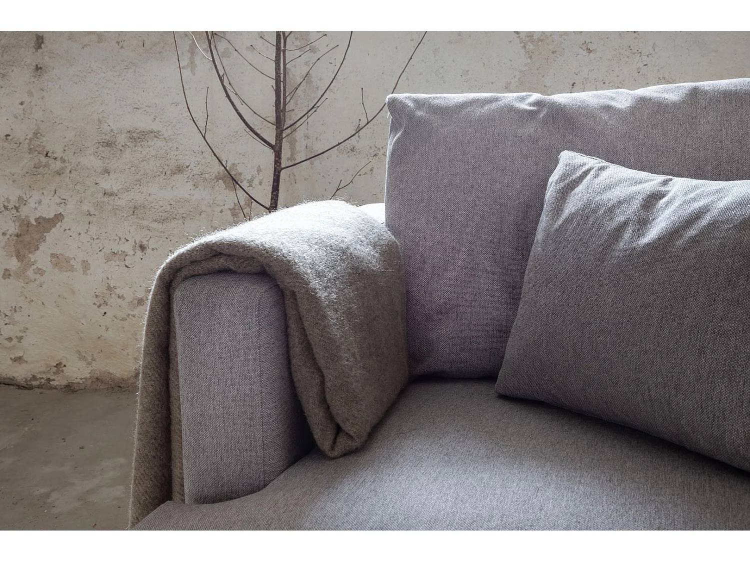 Fauteuil en Tissu "Sofia" 104cm Gris