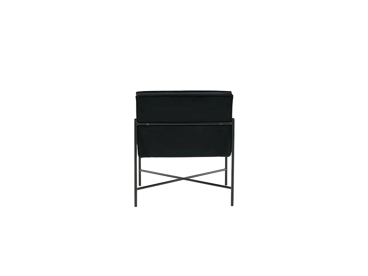 Rakel fauteuil velours zwart.