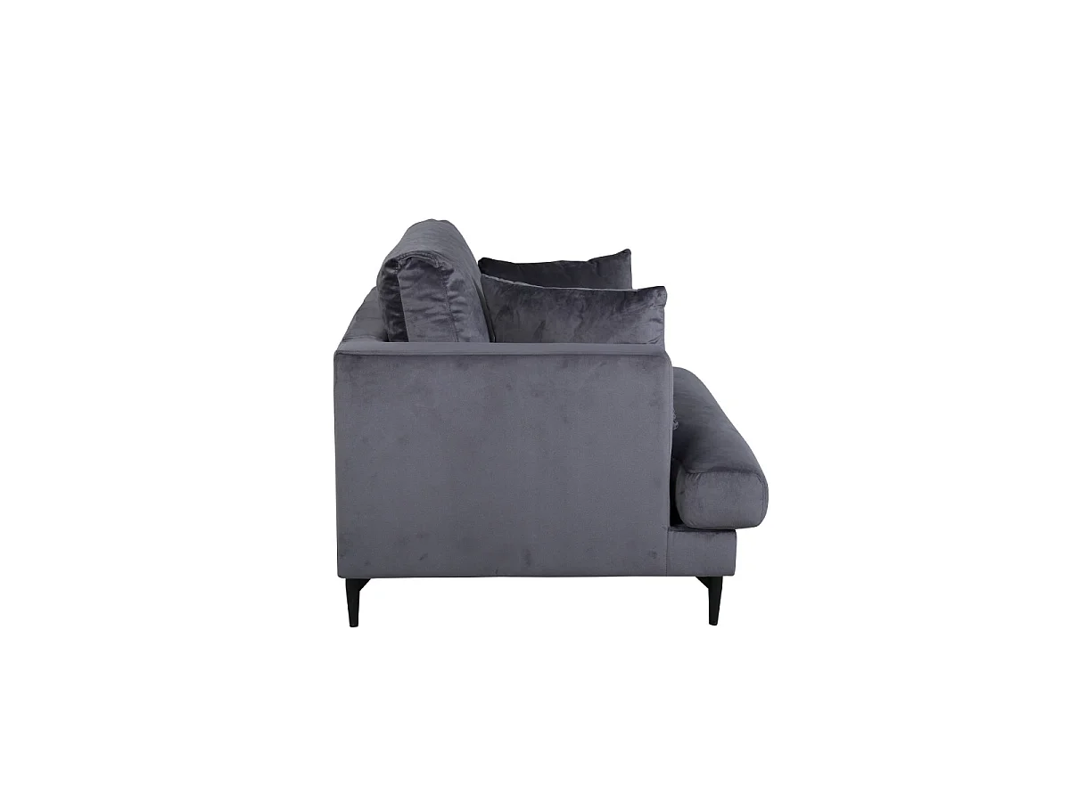 Sofia fauteuil velours donkergrijs.