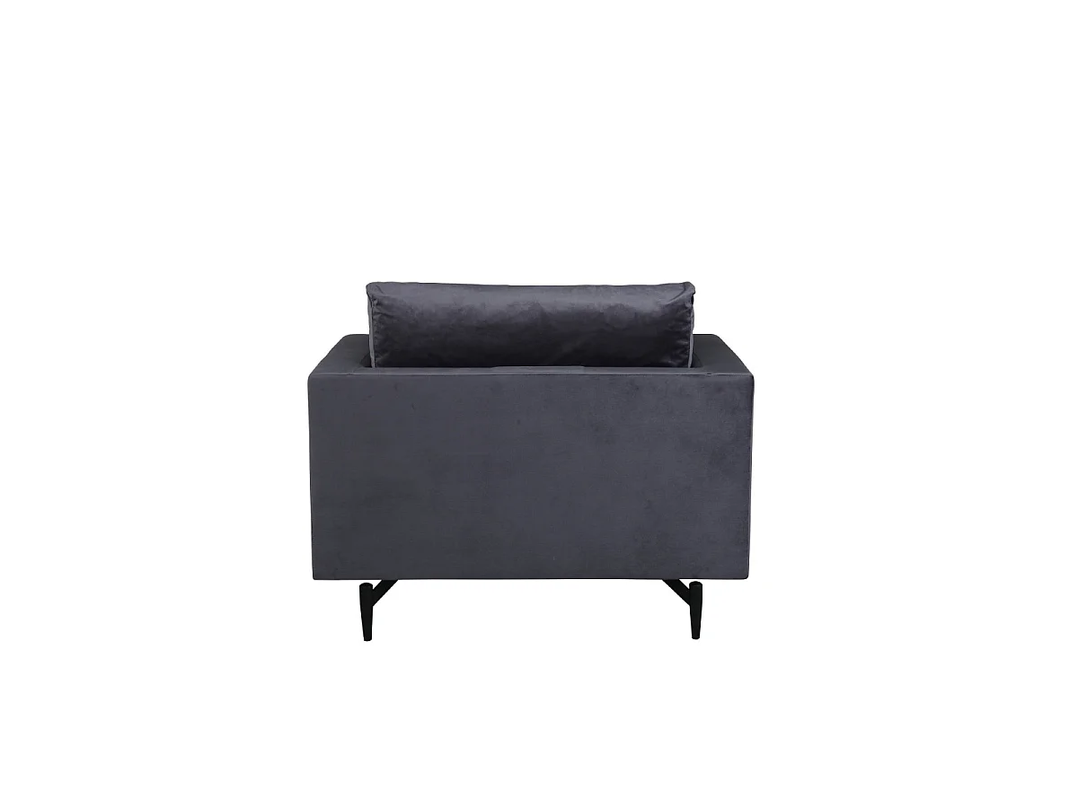 Sofia fauteuil velours donkergrijs.