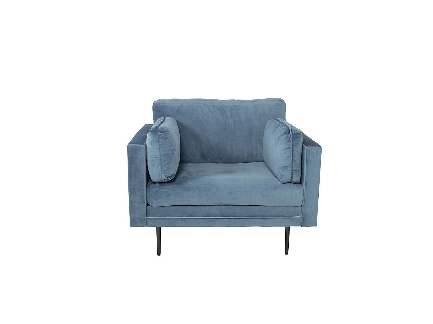 Boom II Sessel Velour blau.