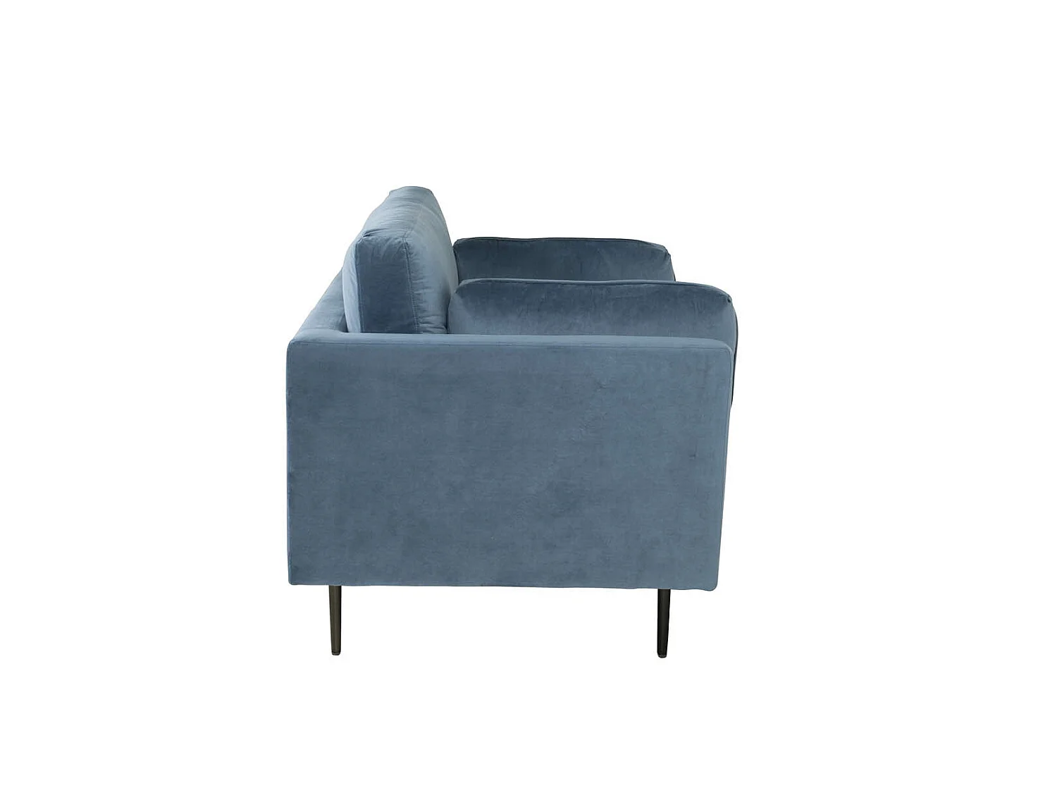 Boom II fauteuil velours blauw.