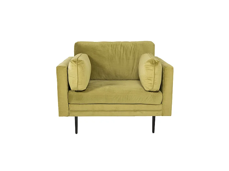 Boom II Fauteuil en velours, vert.