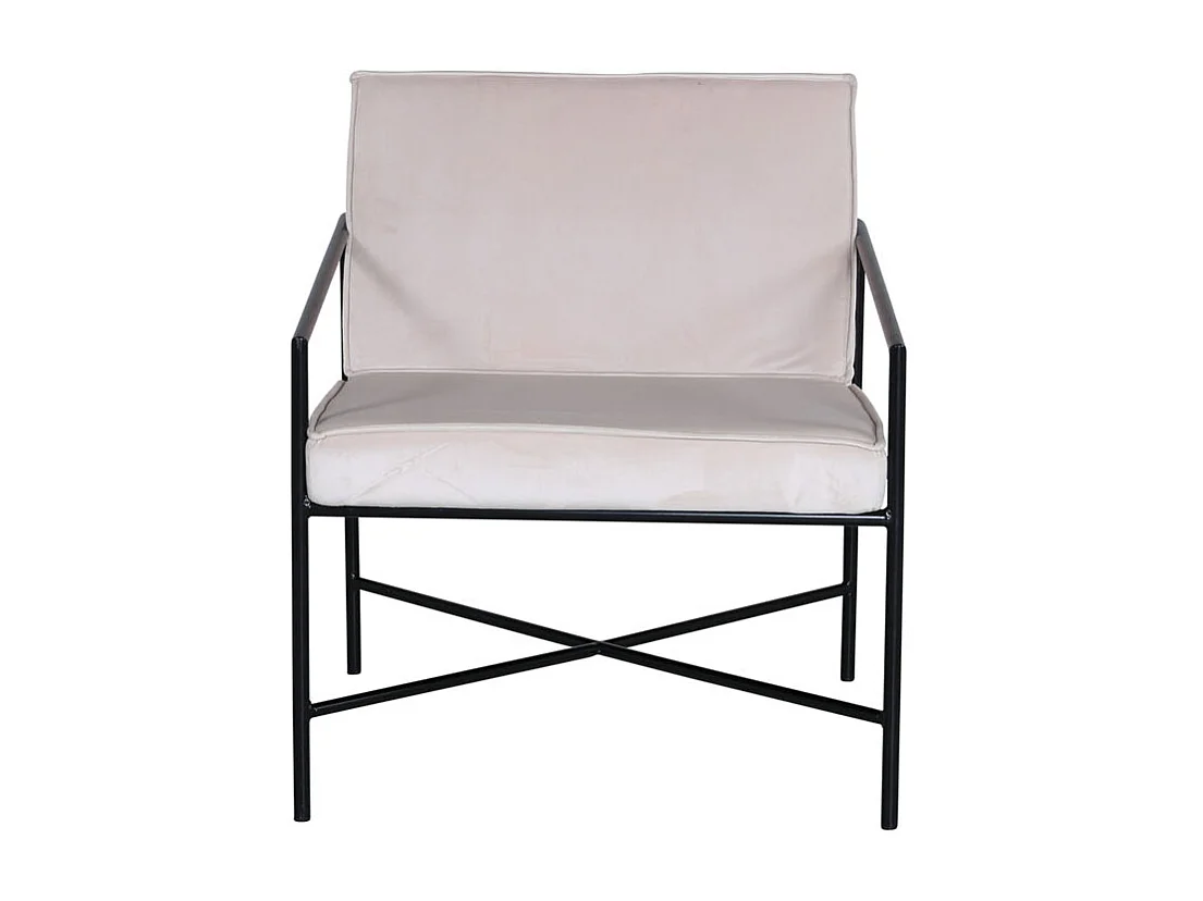 Rakel Fauteuil velours Beige.
