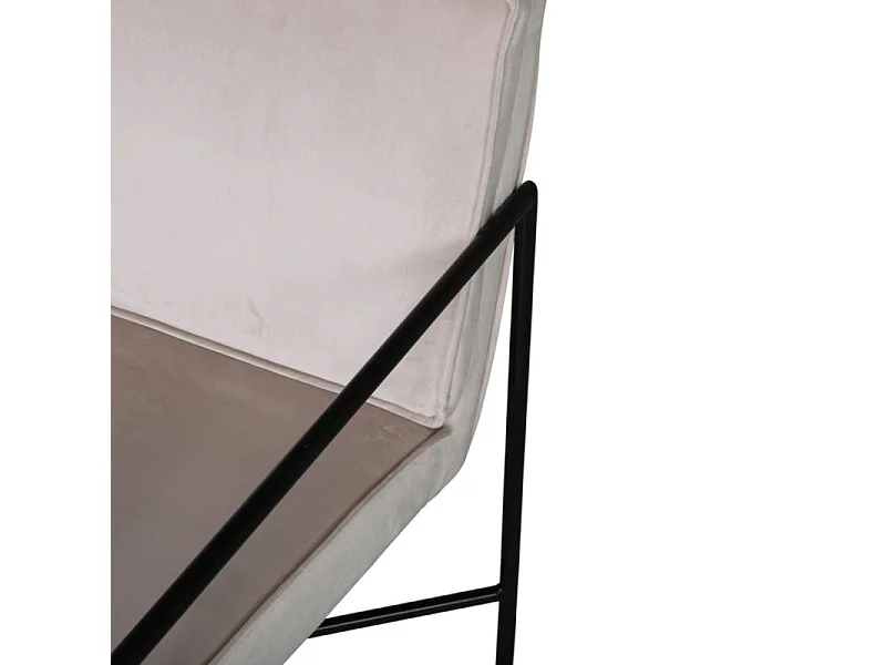 Rakel Fauteuil velours Beige.