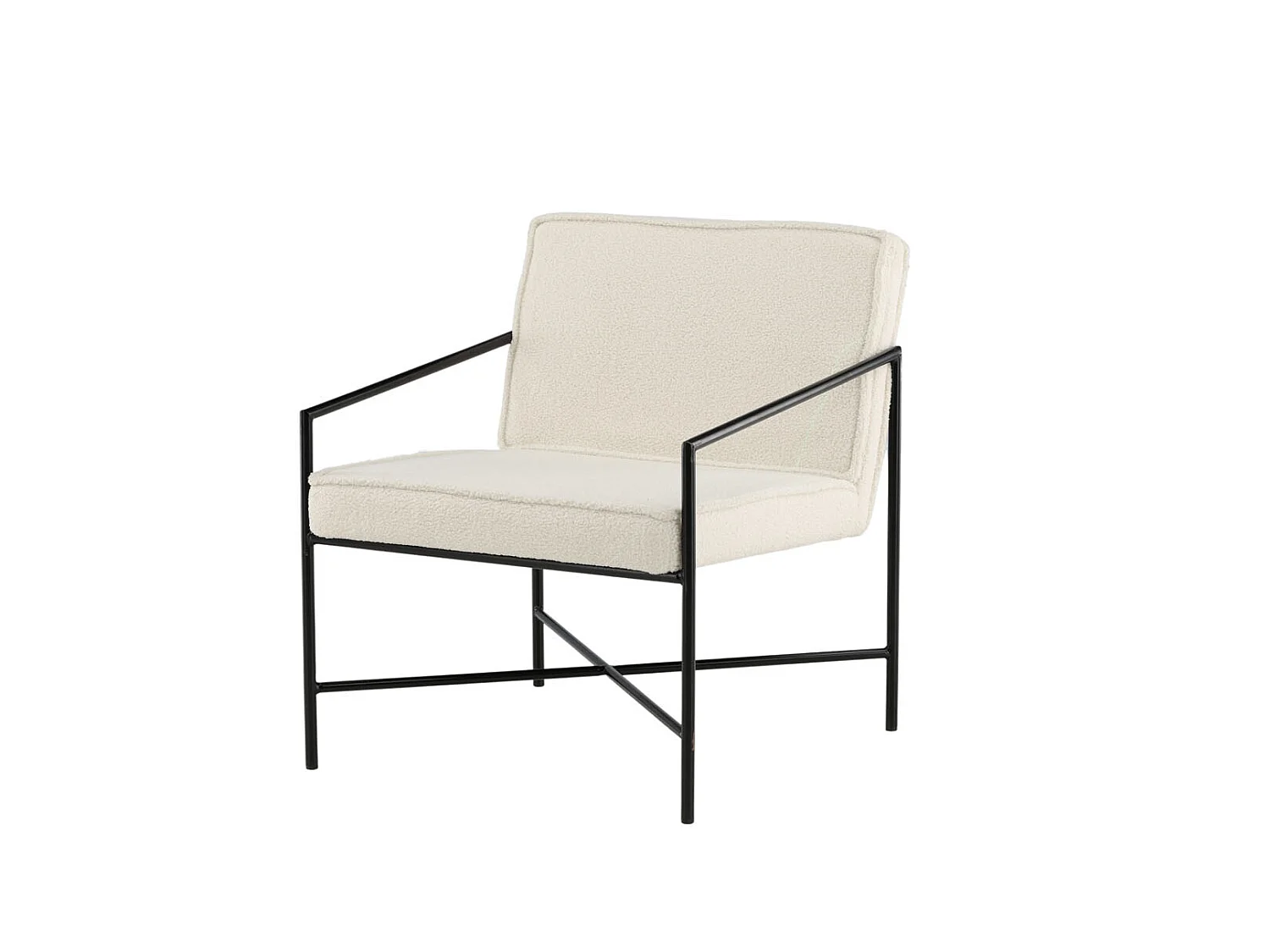 Rakel fauteuil teddy stof offwhite.