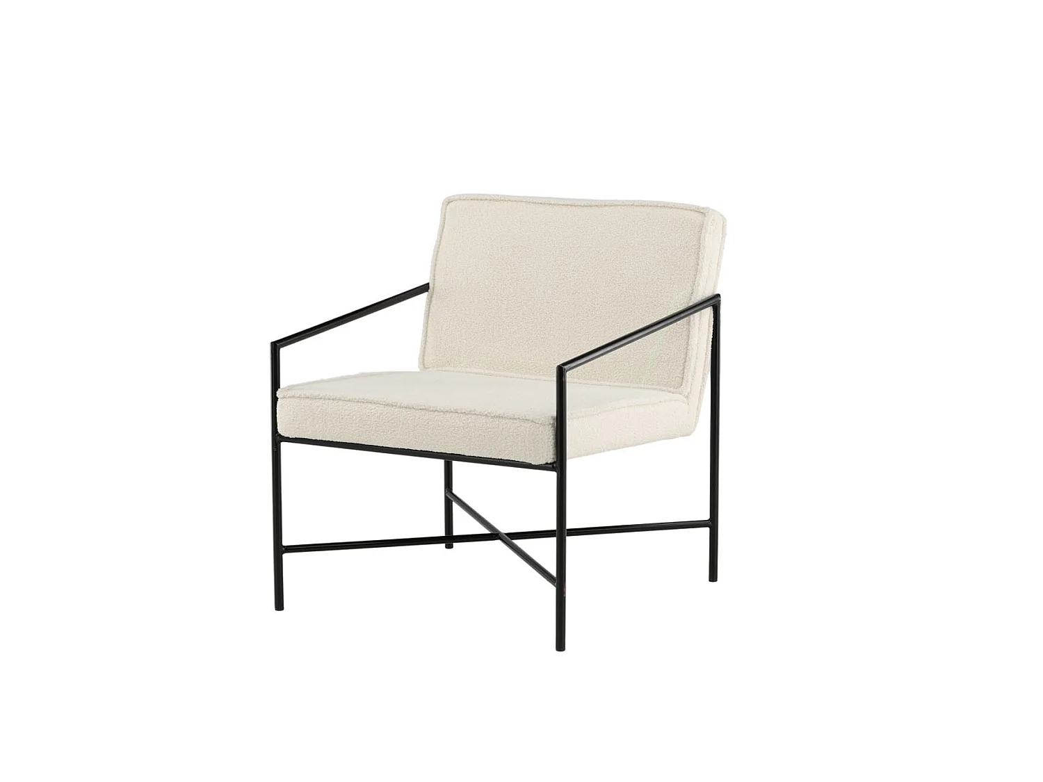 Rakel fauteuil teddy stof offwhite.