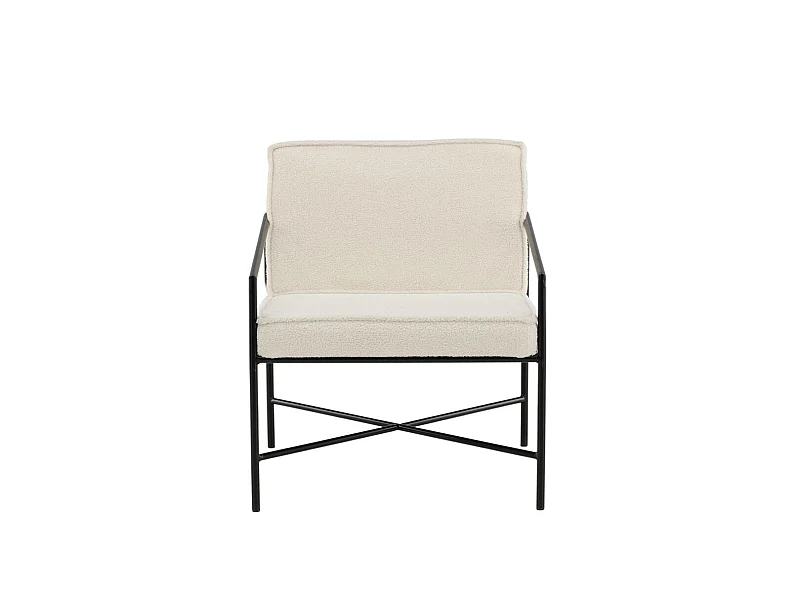Rakel fauteuil teddy stof offwhite.