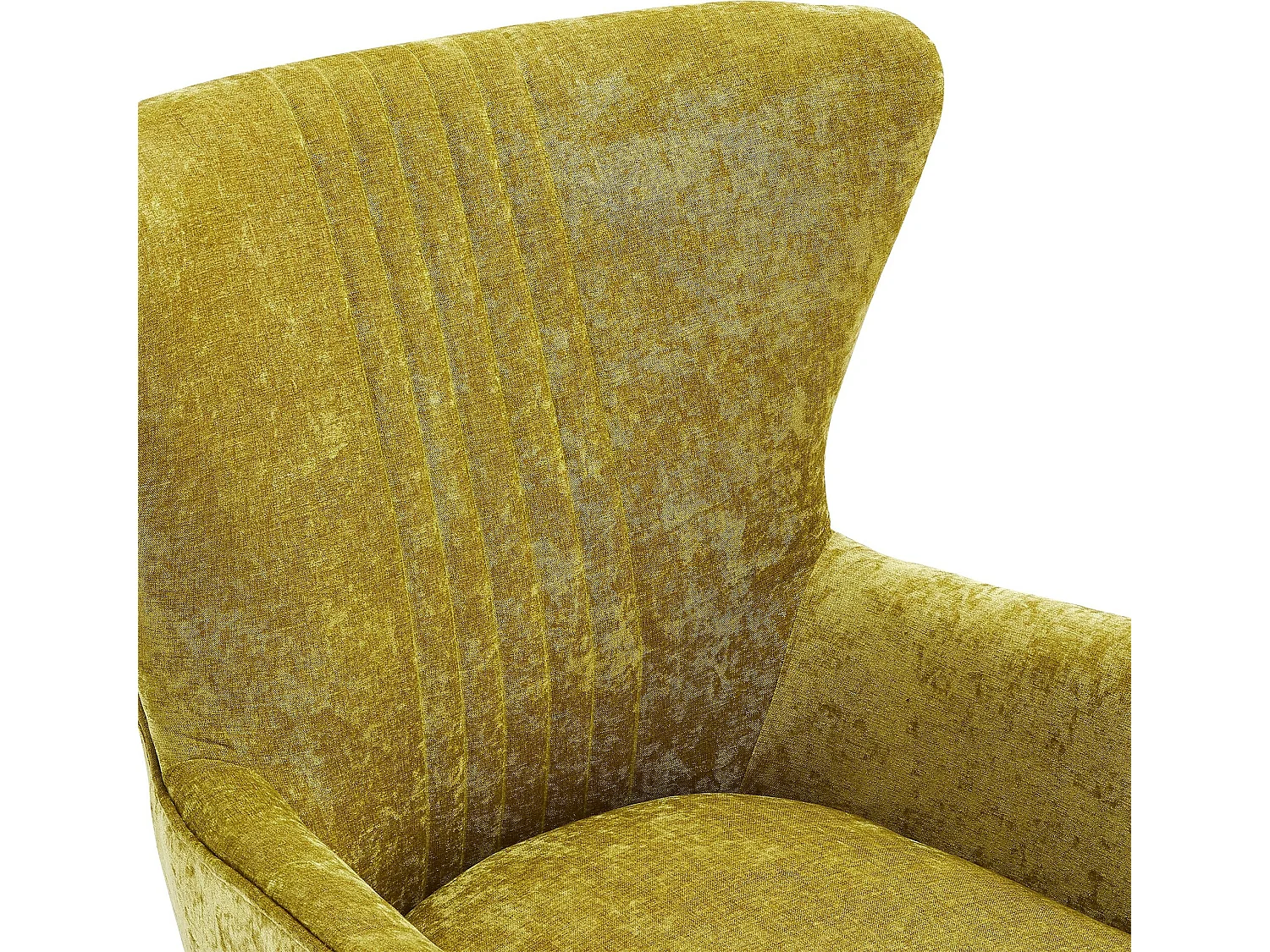 Bobby Fauteuil avec pied pivotant, vert, métal noir.