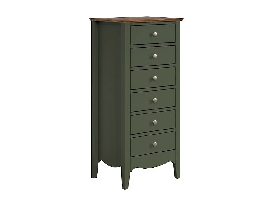 Lissabon Kommode 6 Schubladen grün,braun.