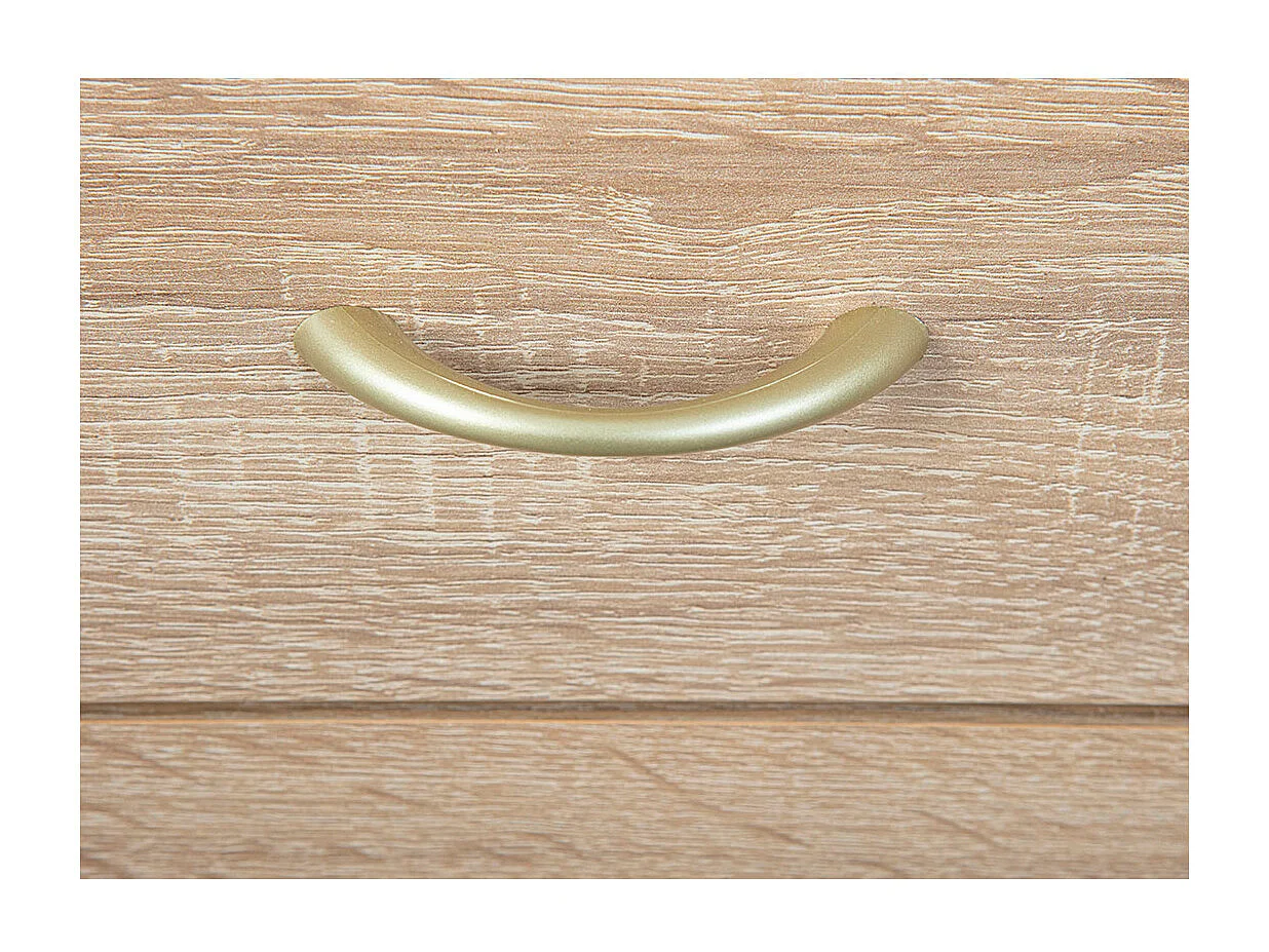 Noha Commode à roulettes, 4 tiroirs, imitation chêne Sonoma.