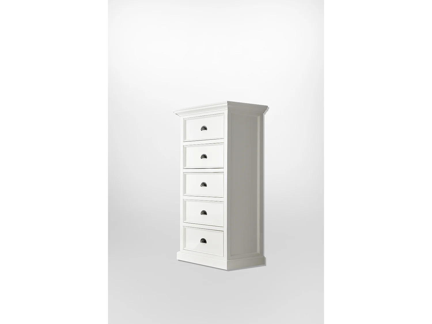 Halifax Commode à 5 tiroirs, blanc.