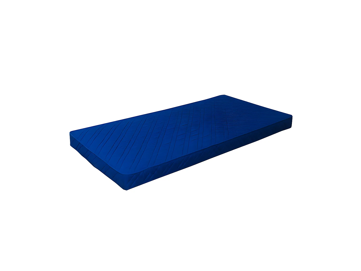 Schuimmatras met tijk blauw.