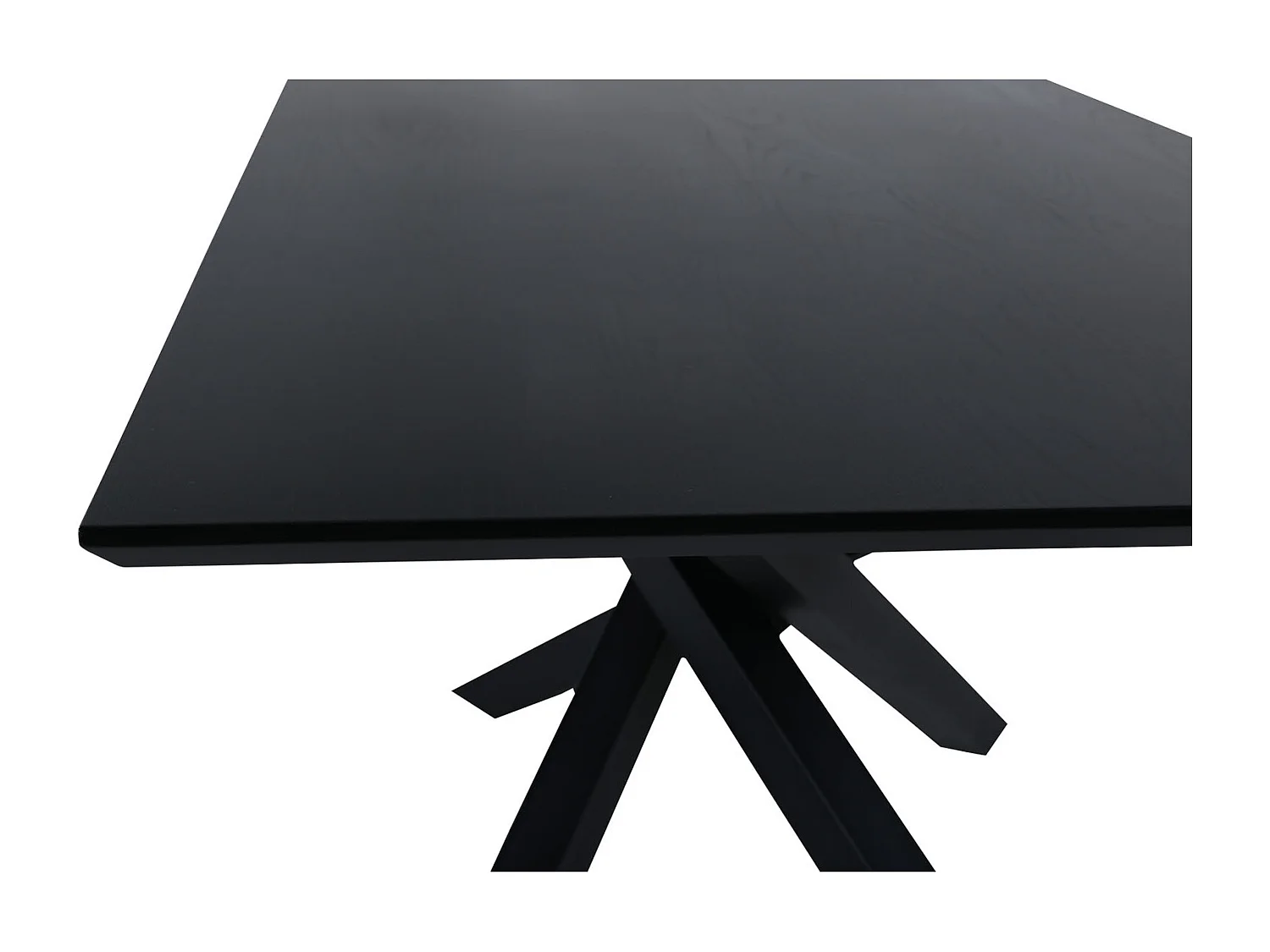 Piazza eetkamertafel 90x180cm zwart.