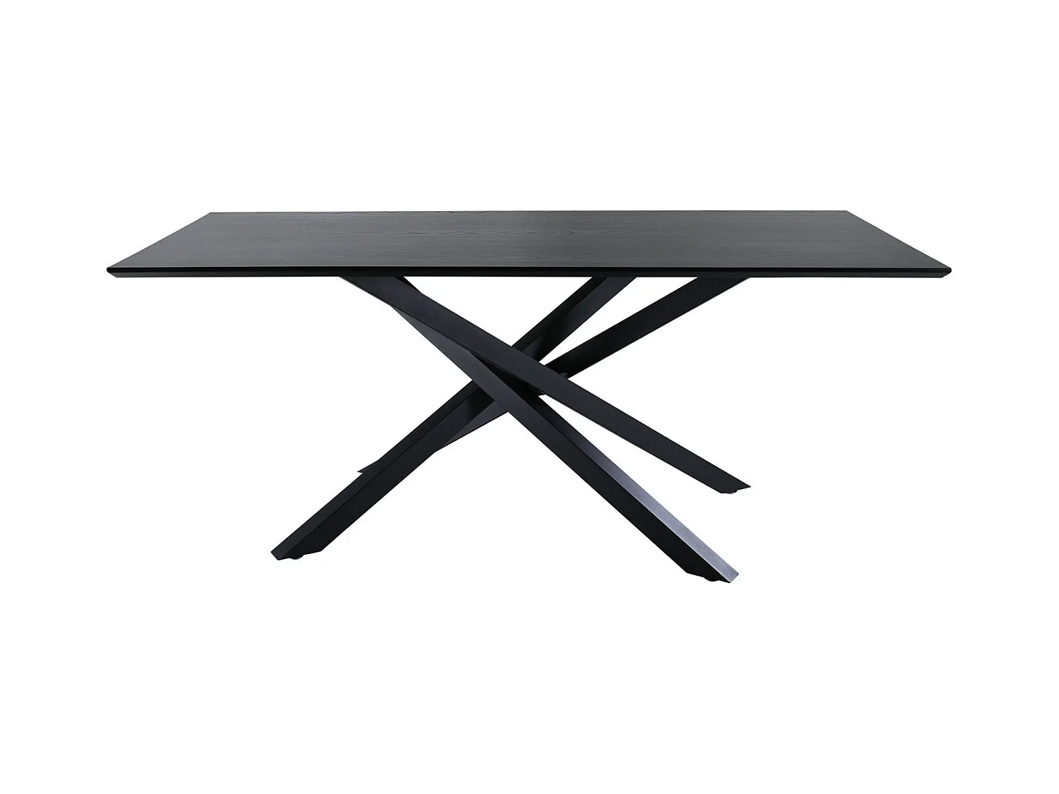 Piazza eetkamertafel 90x180cm zwart.