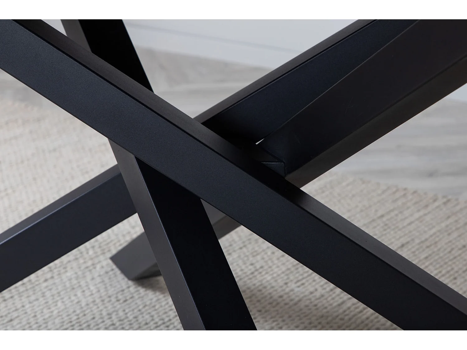 Piazza Table à manger 90x180cm, noir.