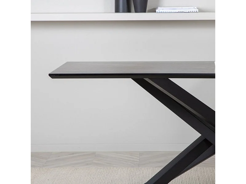 Piazza Table à manger 90x180cm, noir.