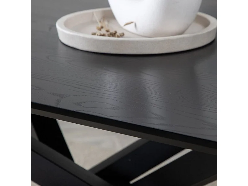 Piazza Table à manger 90x180cm, noir.