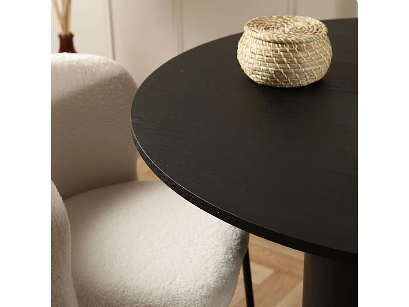 Olivia Esstisch Ø110cm schwarz.