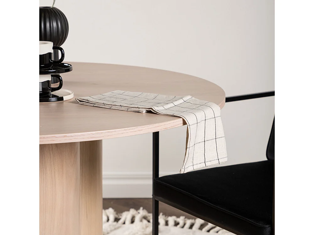 Table à Manger Ronde "Olivia" 110cm Naturel
