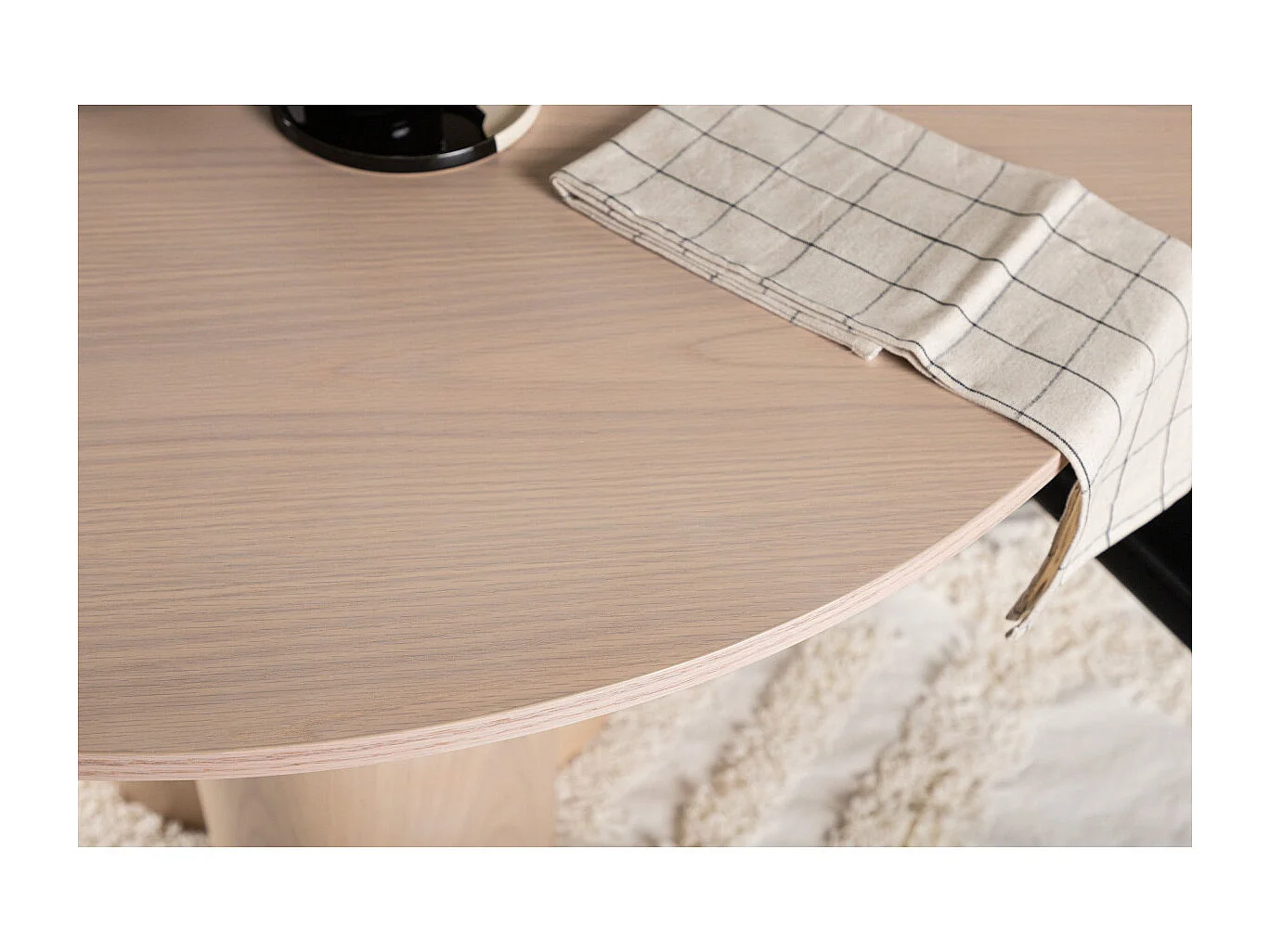 Olivia eetkamertafel Ø110cm whitewash.