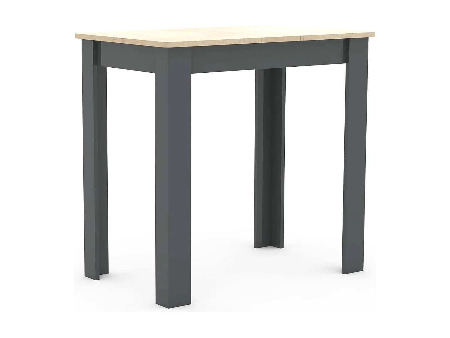 Mesa de jantar de madeira VCM | A. 76 x L. 80 x P. 50 cm | Mesa de jantar de mesa de cozinha Esal (antracite / mel de carvalho)