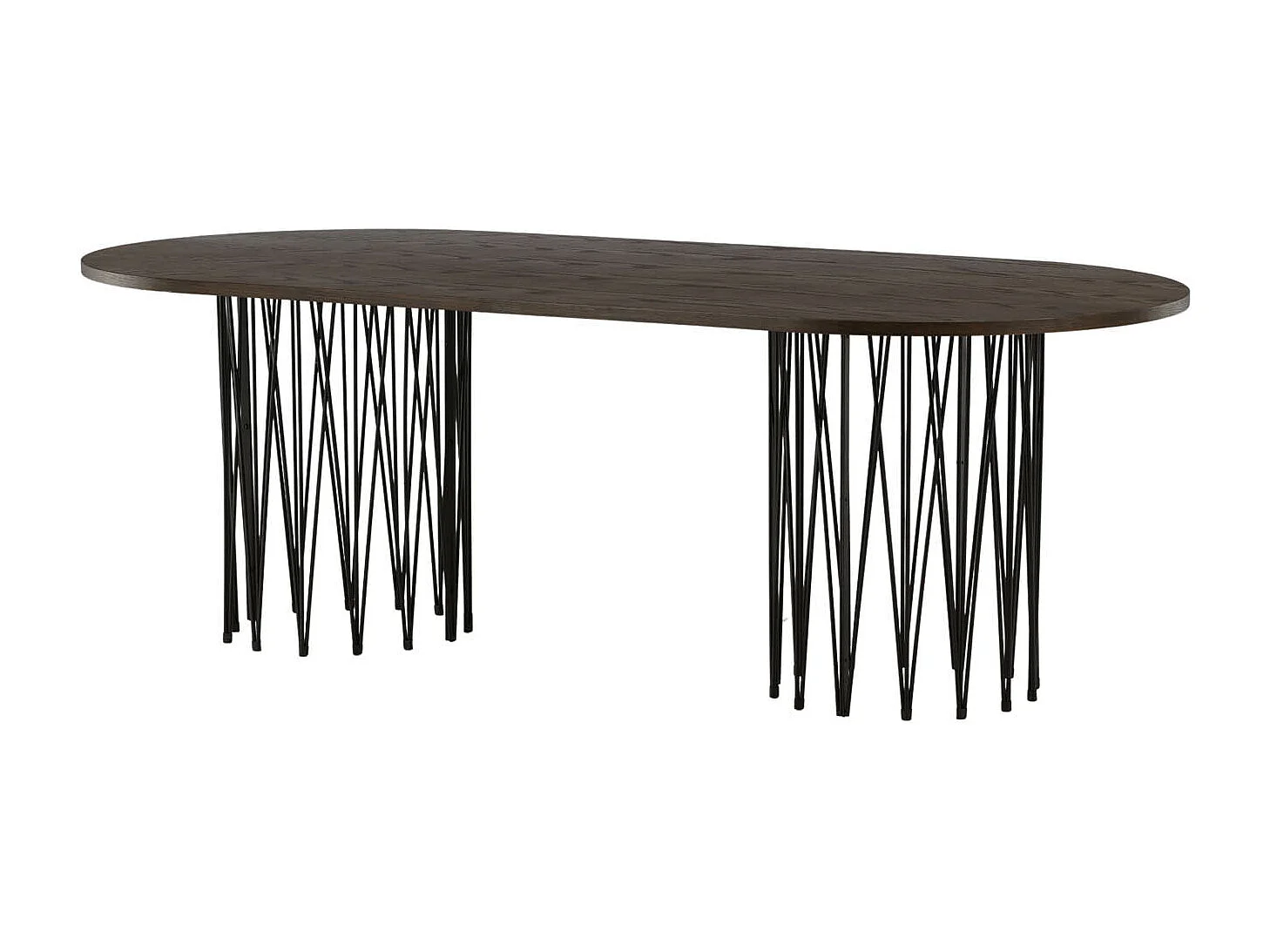 Table à Manger Design "Stone" 220cm Marron