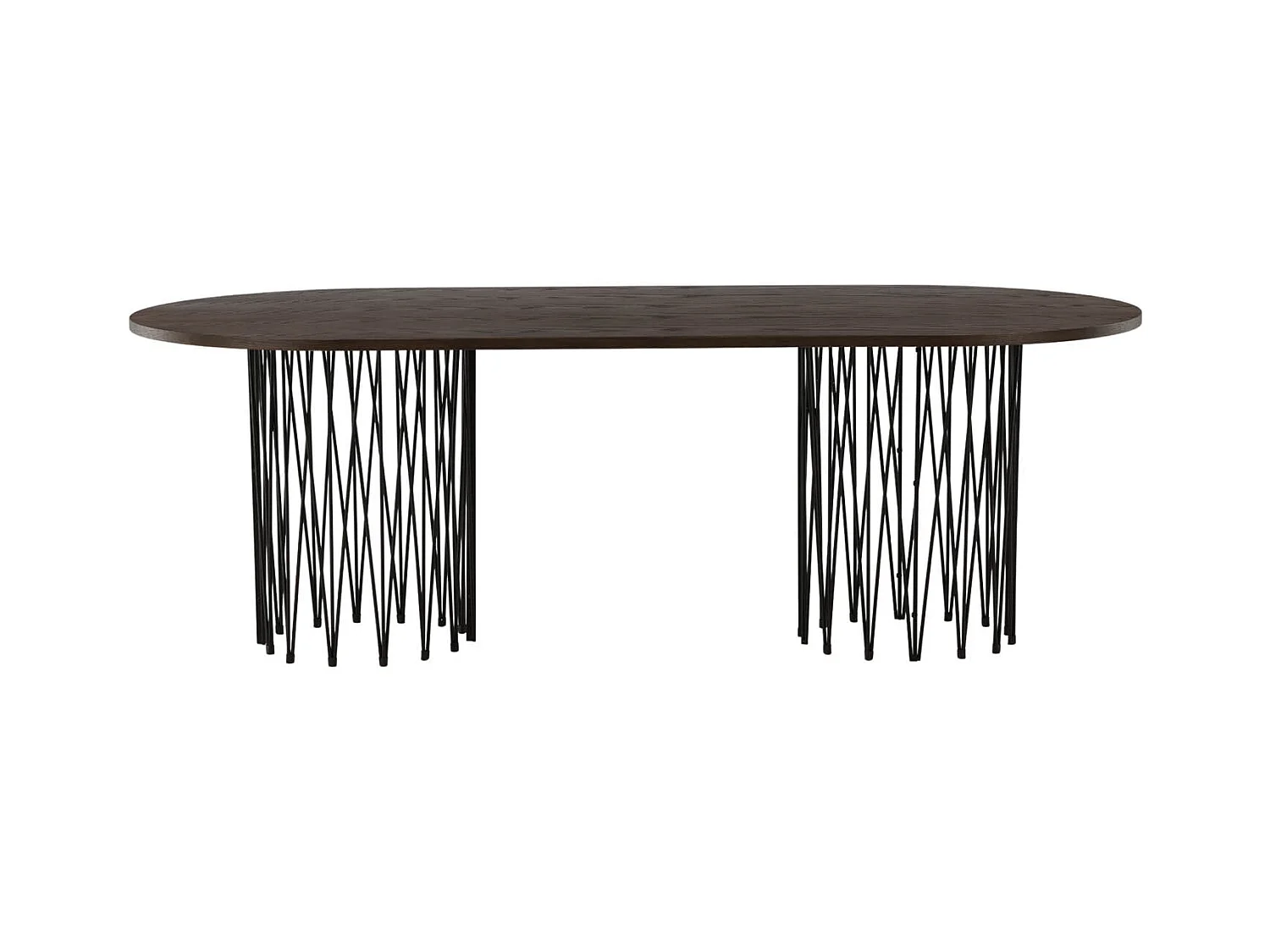Table à Manger Design "Stone" 220cm Marron