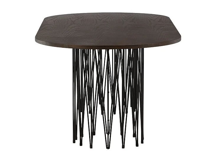 Stone eetkamertafel 100x220cm zwart, bruin.