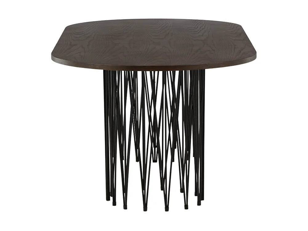 Stone eetkamertafel 100x220cm zwart, bruin.