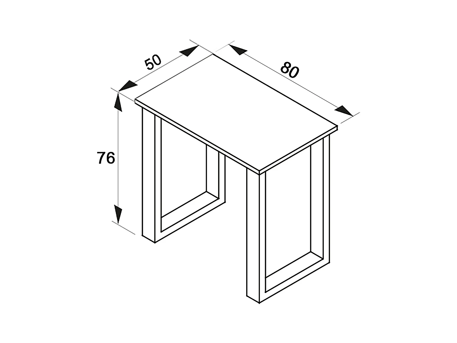 Premium Holz Esstisch Küchentisch Xona U 80x50